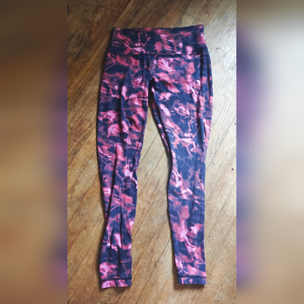 Lululemon High Rise Align Intensity Pink Blossom Multi Leggings